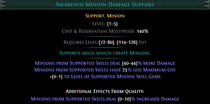 Awakened Minion Damage