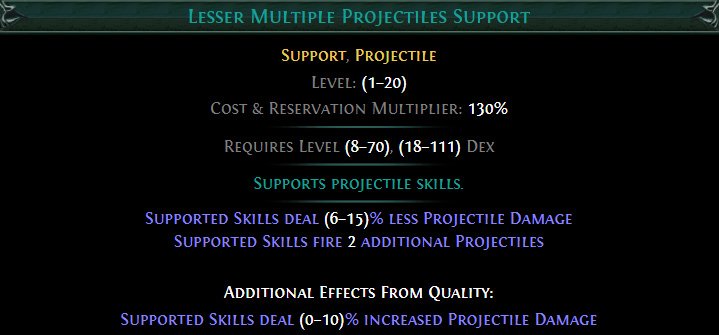 Lesser Multiple Projectiles