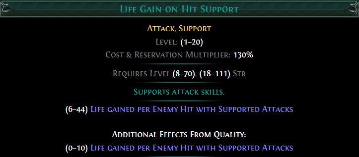 Life Gain on Hit
