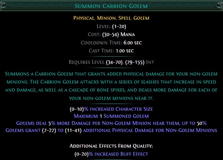 Summon Carrion Golem